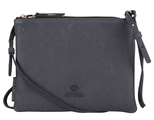 Fred de la Bretoniere - Crossbody L heavy grain leather zwart 